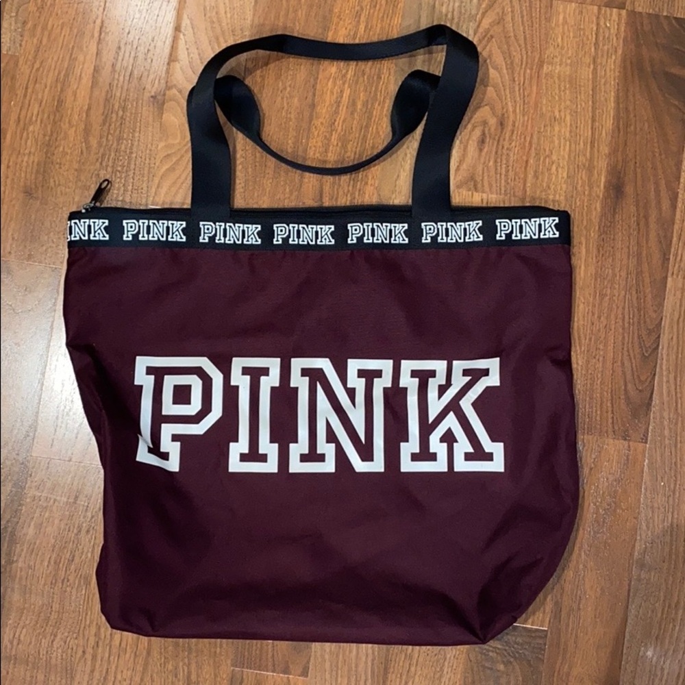 PINK Zip up Tote